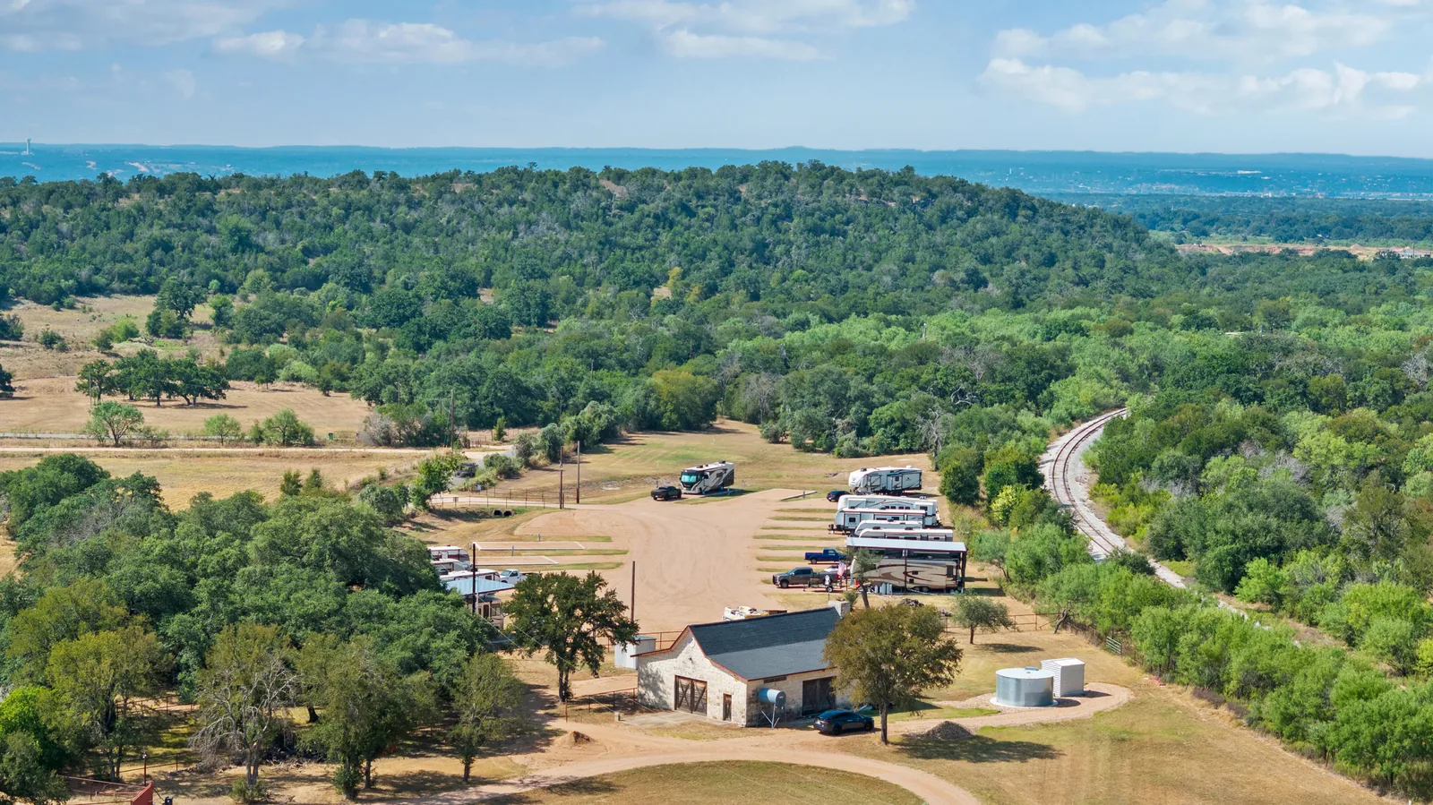 A view from above the park