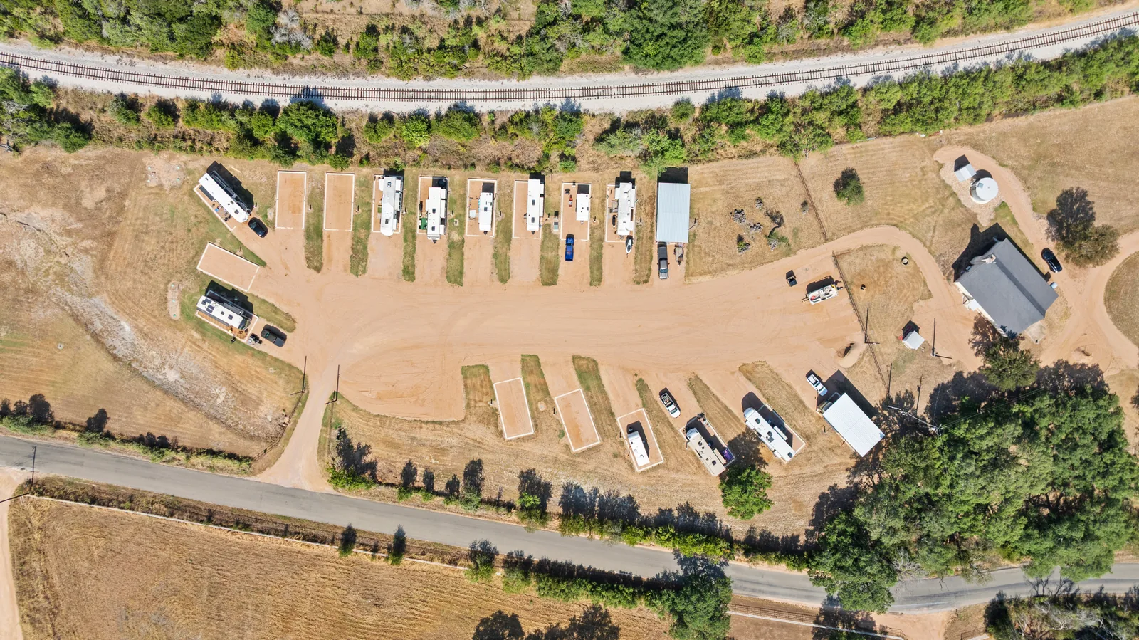 An overhead look at the park layout